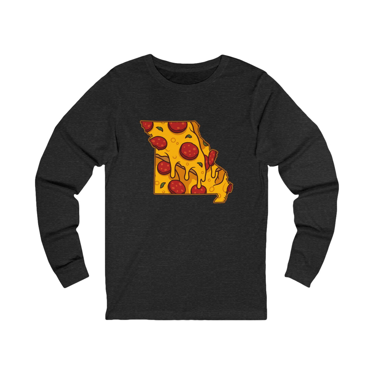 Missouri Pizza Map Long Sleeve Tee