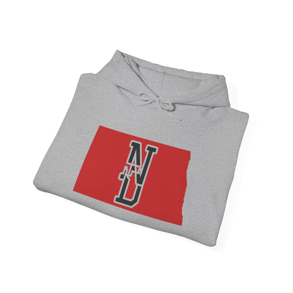 North Dakota Varsity Monogram Map Hoodie