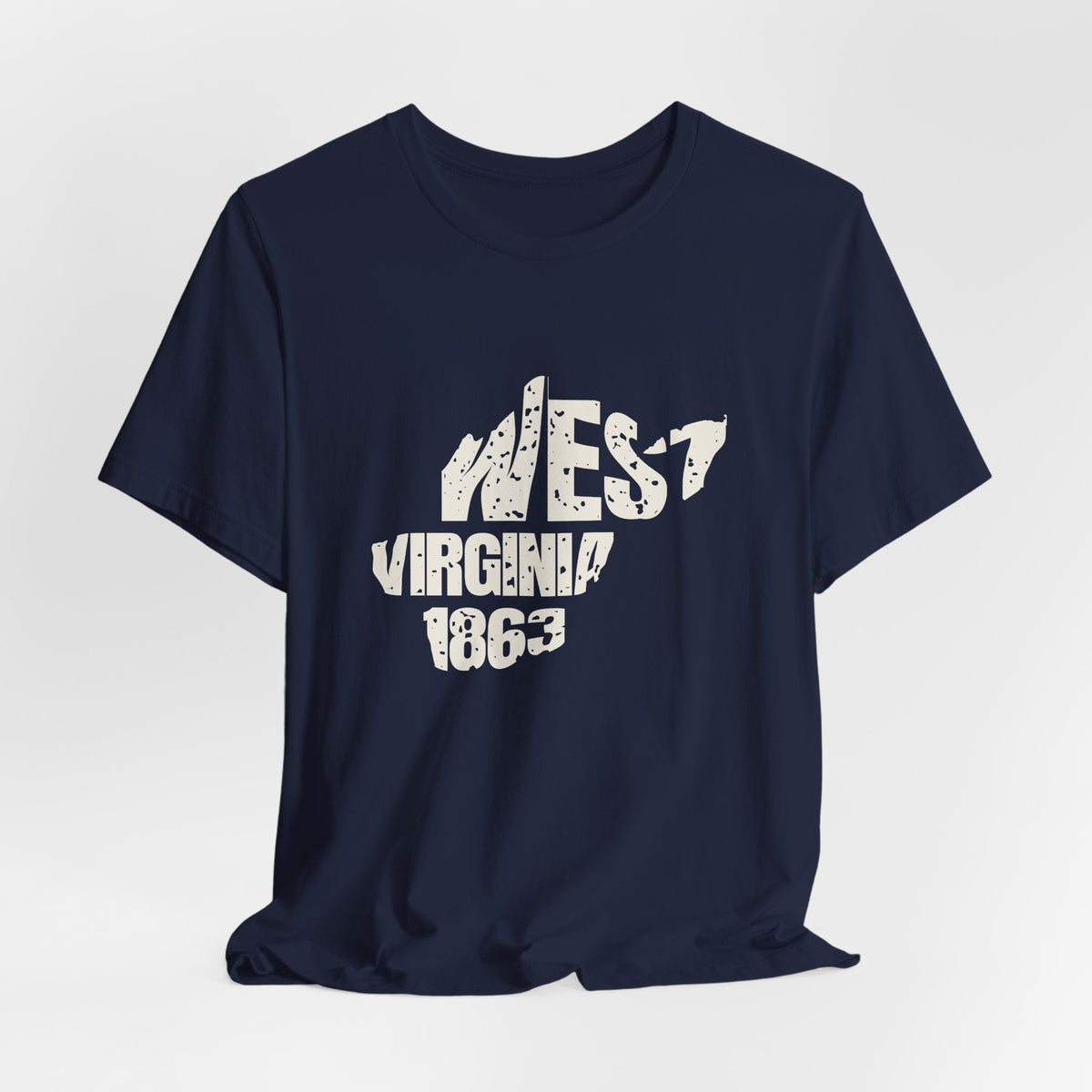 West Virginia Vintage Letters Map T-Shirt