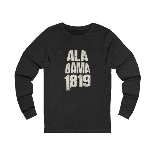 Alabama Vintage Letters Map Long Sleeve Tee