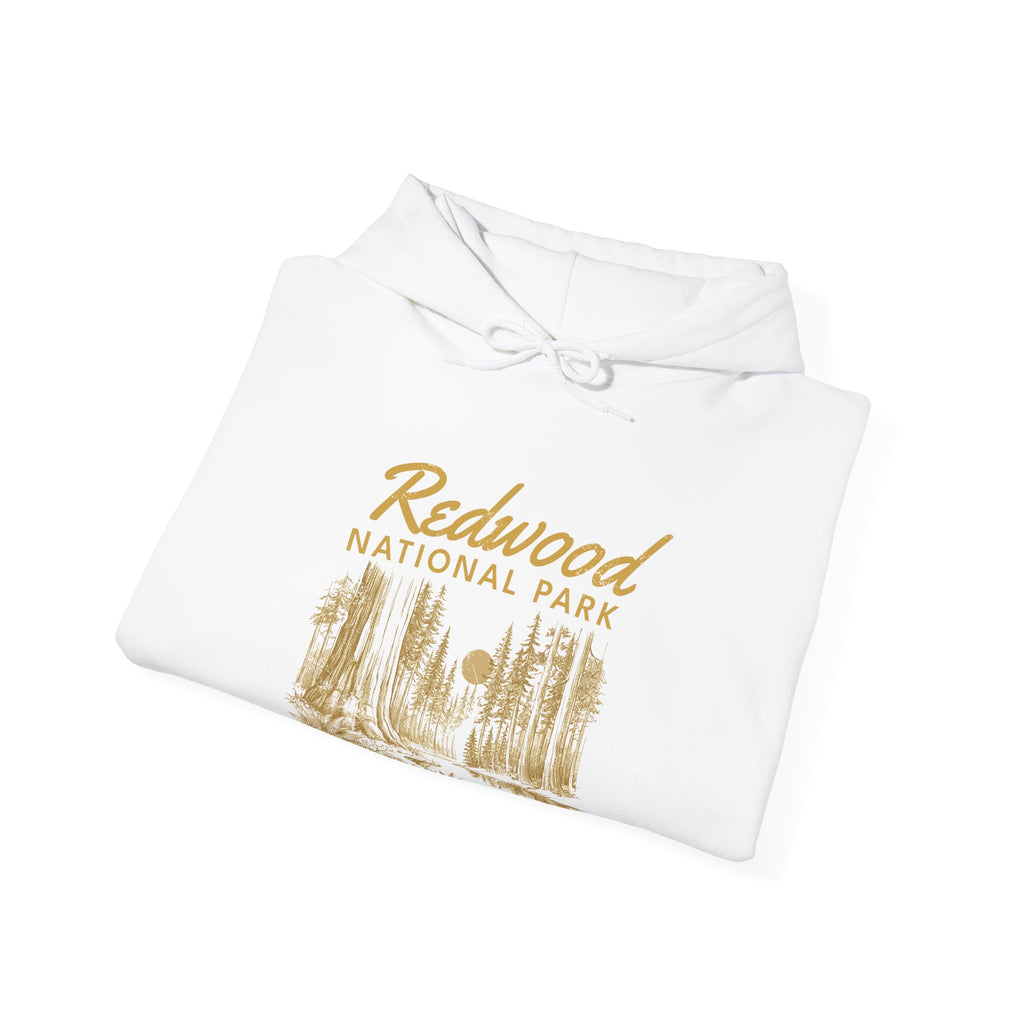 Redwood National Park Vintage Forest Sketch Hoodie