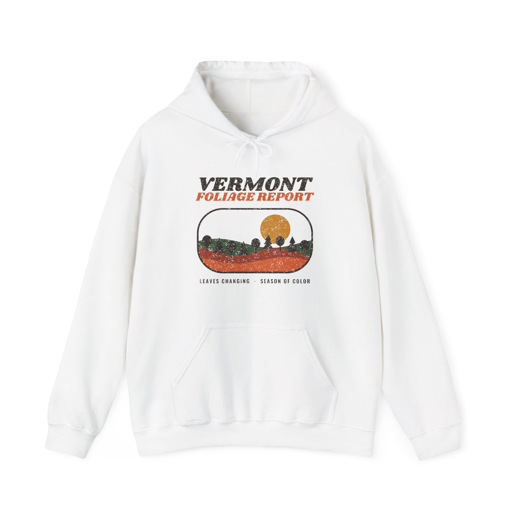 Vermont Foliage Report Retro Landscape Hoodie