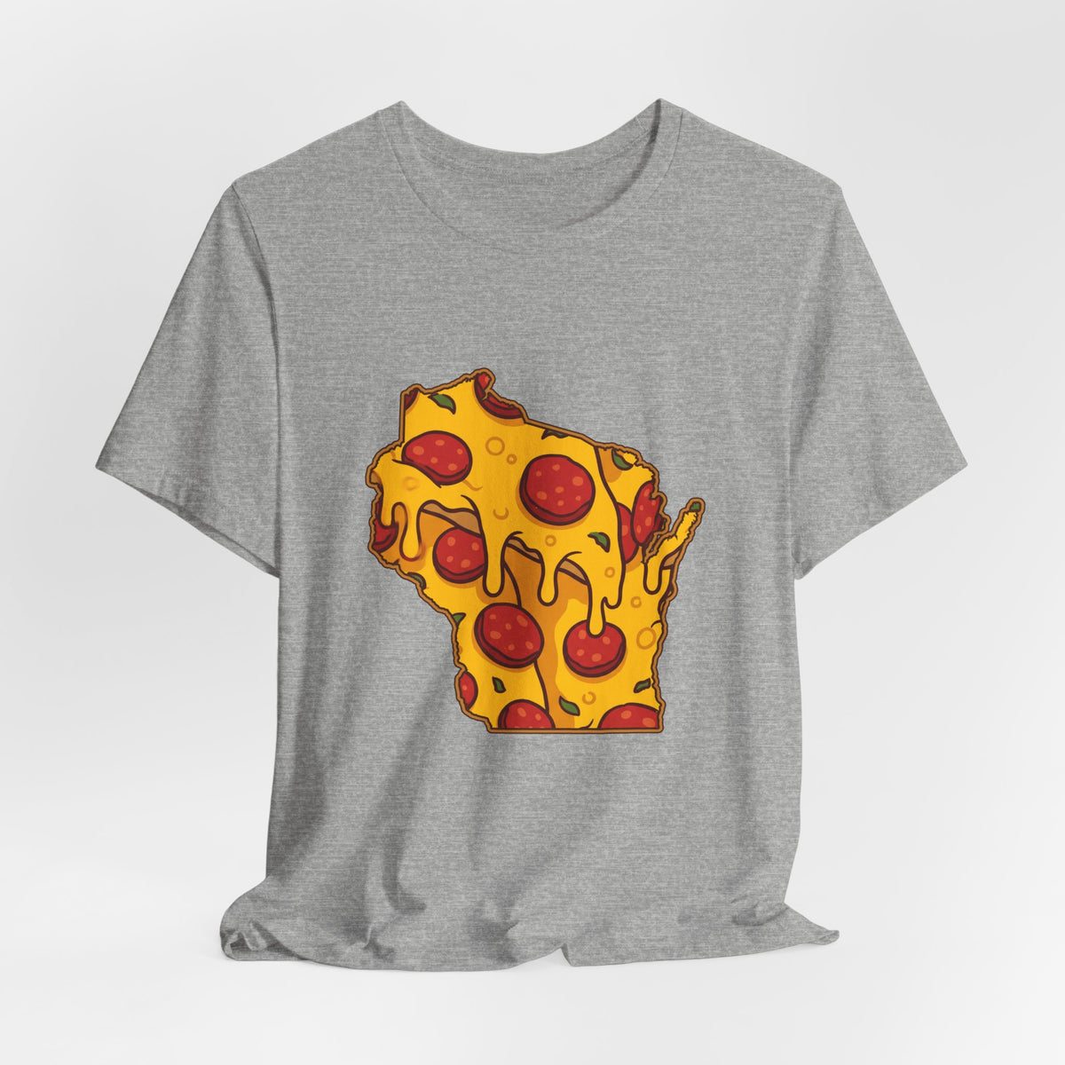 Wisconsin Pizza Map T-Shirt
