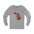 Michigan Varsity Monogram Map Long Sleeve Tee
