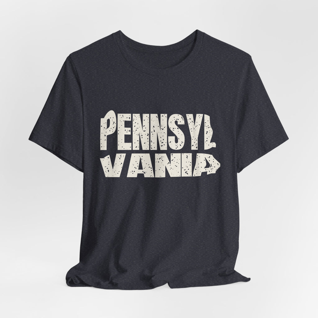 Pennsylvania Vintage Letters Map T-Shirt