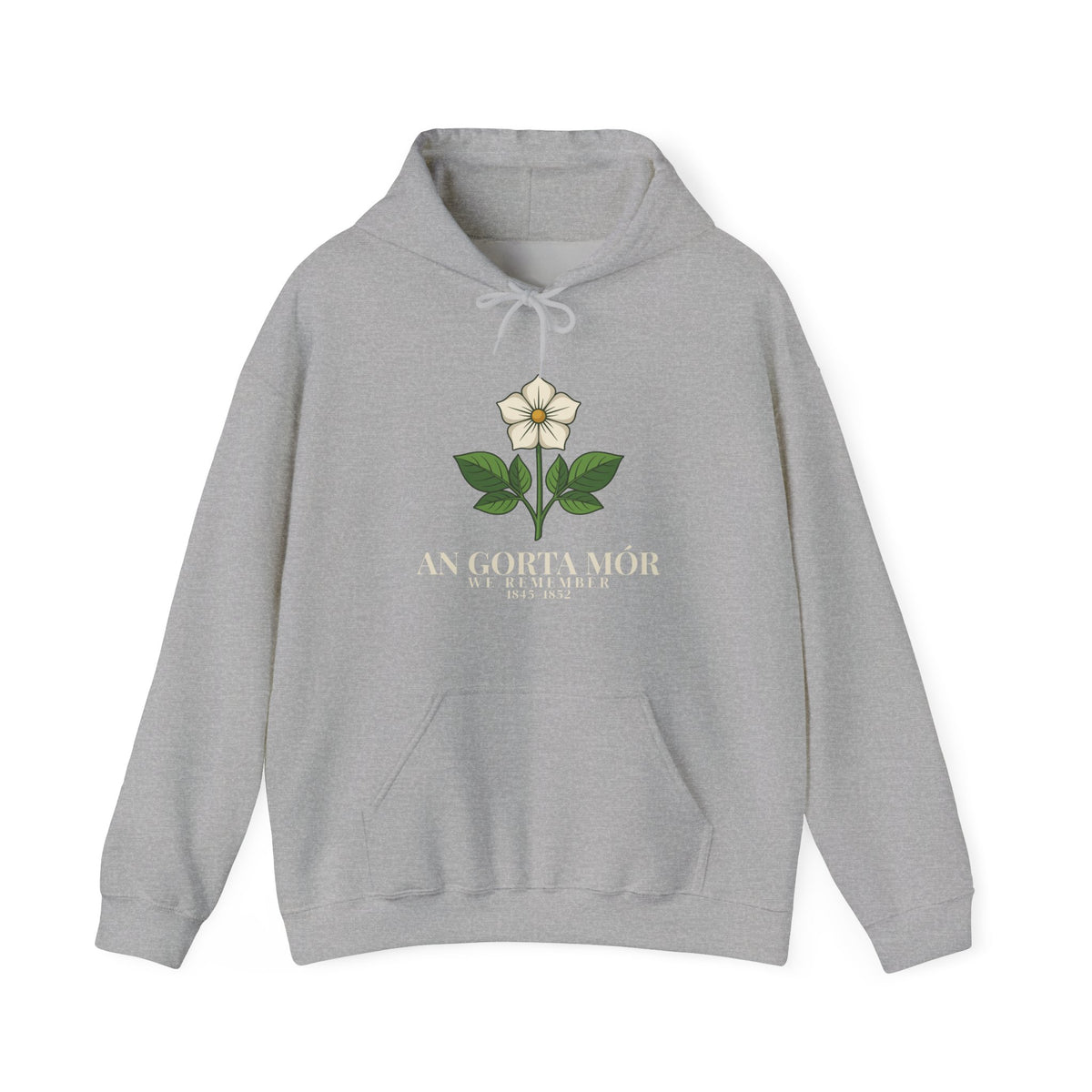 An Gorta Mór We Remember 1845-1852 Potato Blossom Hoodie