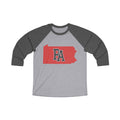 Pennsylvania Varsity Monogram Map Raglan 3/4 Sleeve Tee