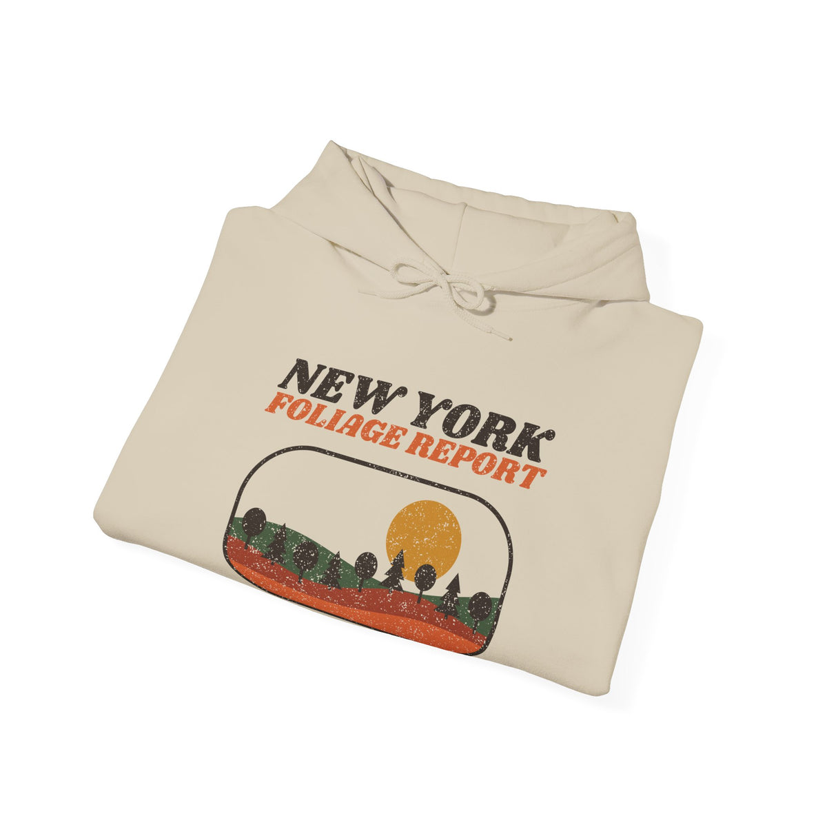 New York Foliage Report Retro Landscape Hoodie