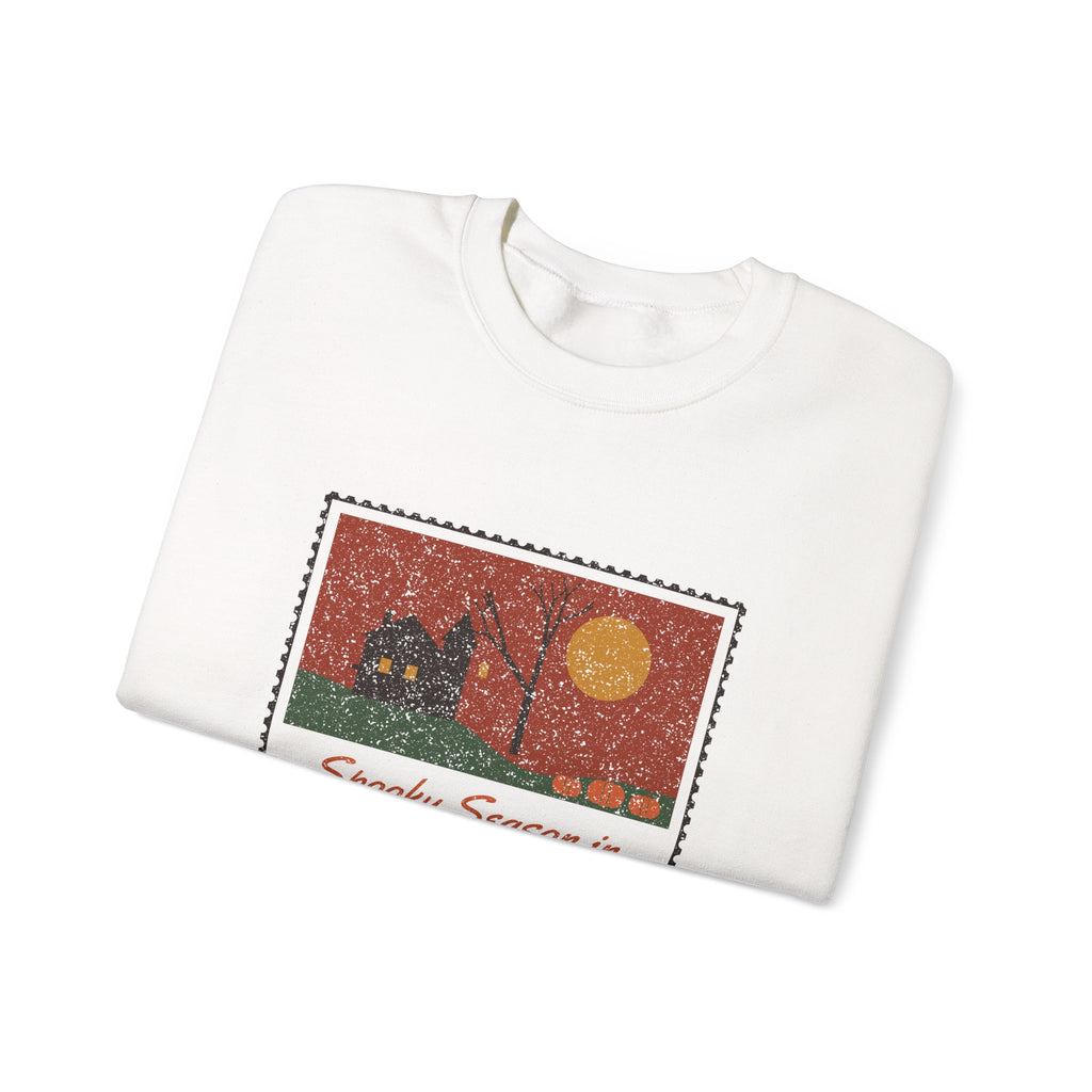 Spooky Season in Pennsylvania Haunted Postcard Crewneck Sweatshirt