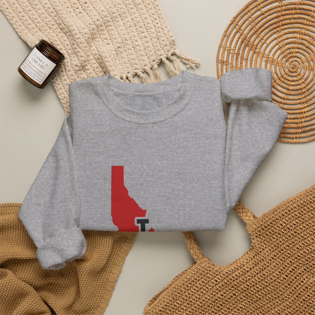 Idaho Varsity Monogram Map Crewneck Sweatshirt