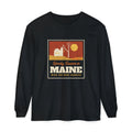 Spooky Season in Maine Haunted Postcard Long Sleeve Tee