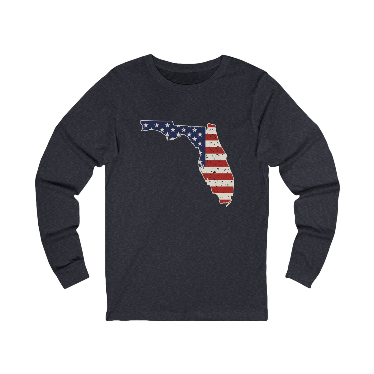 Florida American Flag Map Long Sleeve Tee