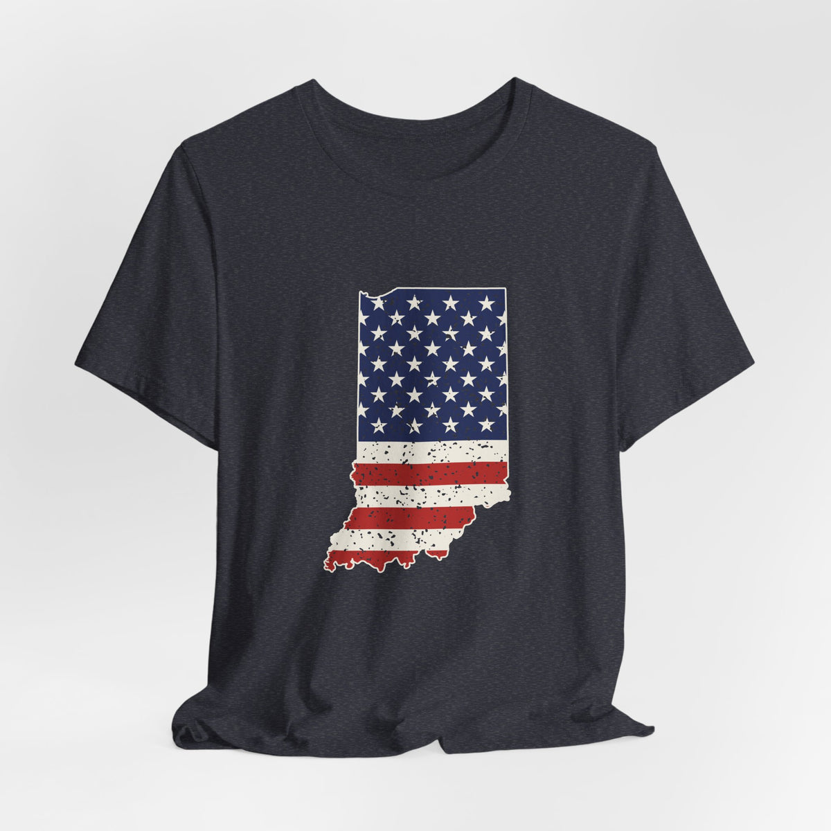 Indiana American Flag Map T-Shirt