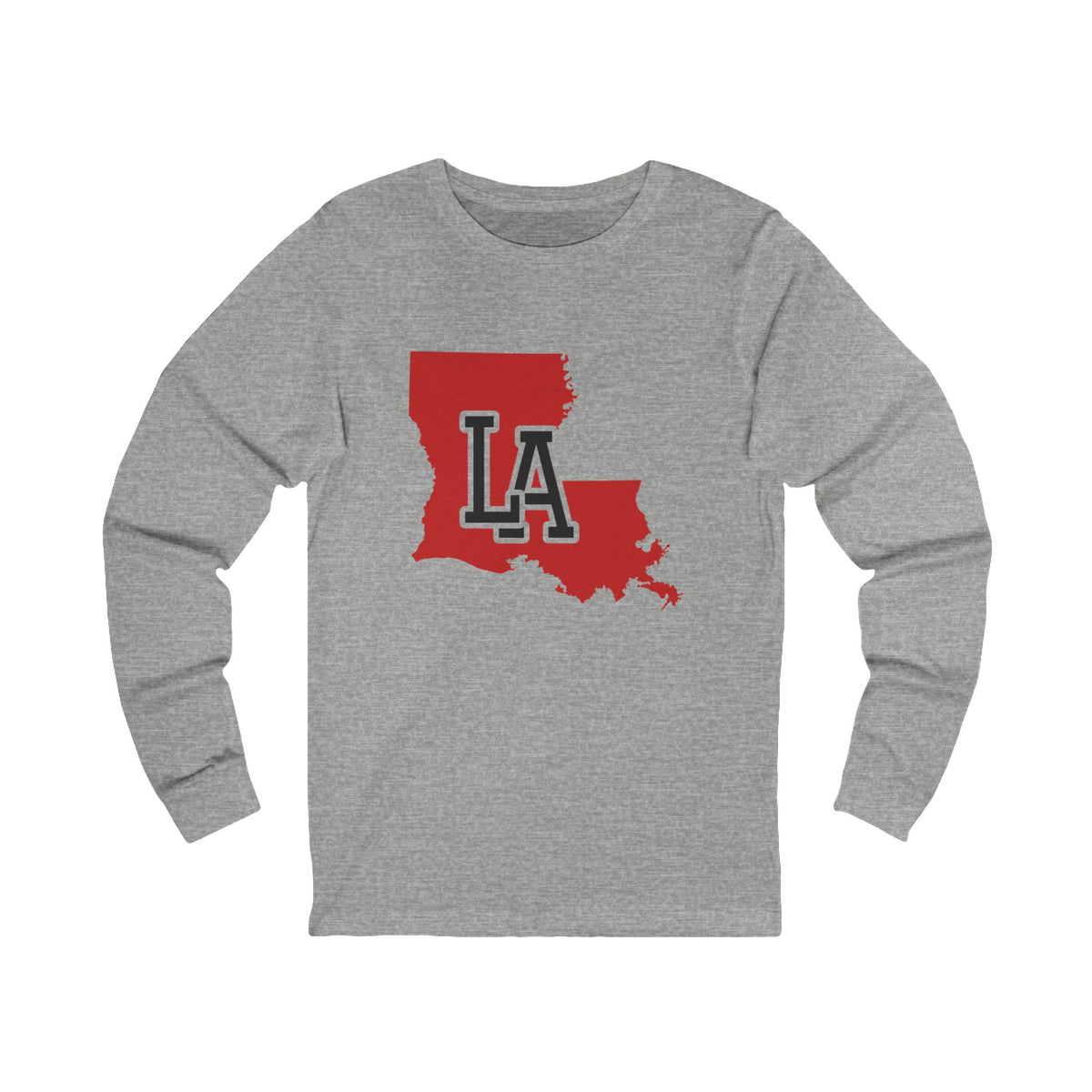 Louisiana Varsity Monogram Map Long Sleeve Tee