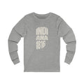 Indiana Vintage Letters Map Long Sleeve Tee