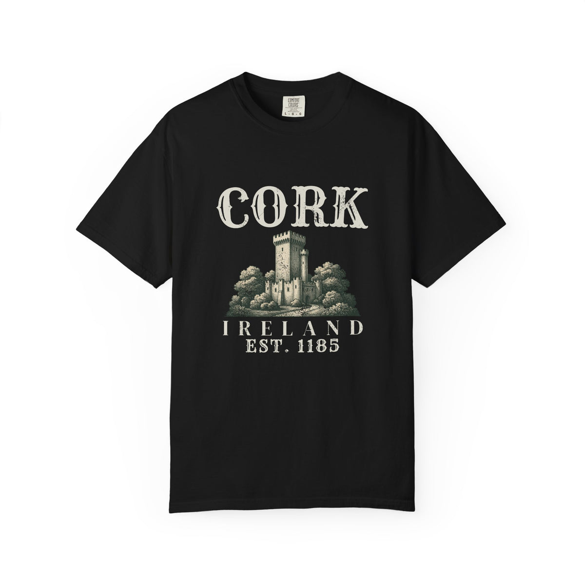 Cork Ireland Est 1185 Castle Sketch T-Shirt
