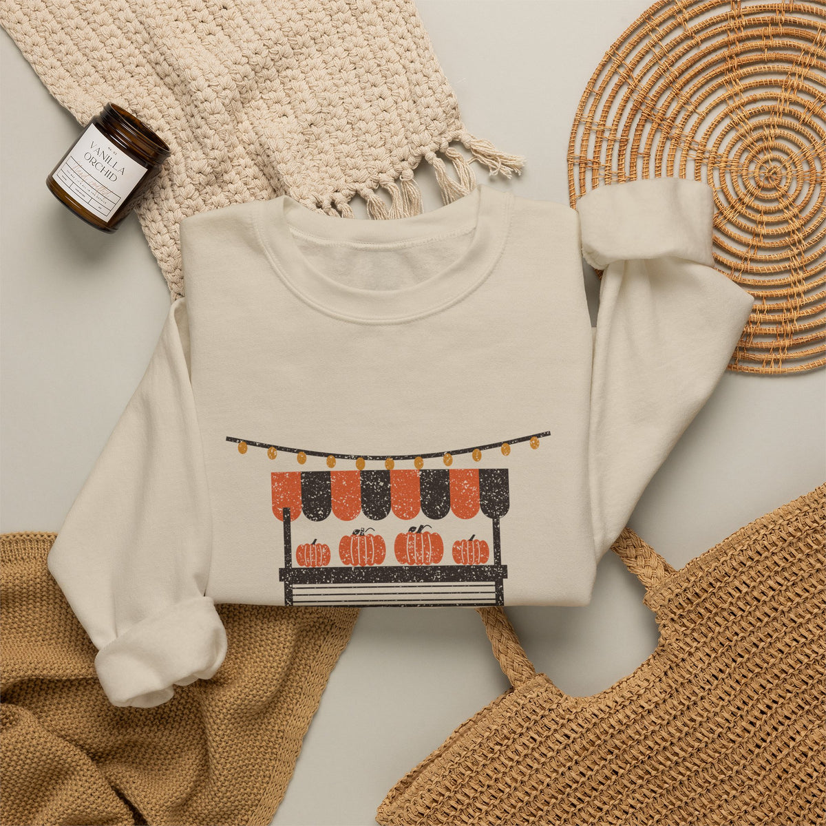 Salem Massachusetts Fall Festival Farm Stand Crewneck Sweatshirt