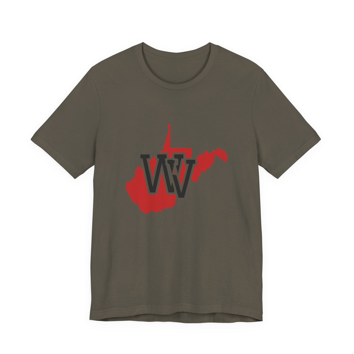 West Virginia Varsity Monogram Map T-Shirt