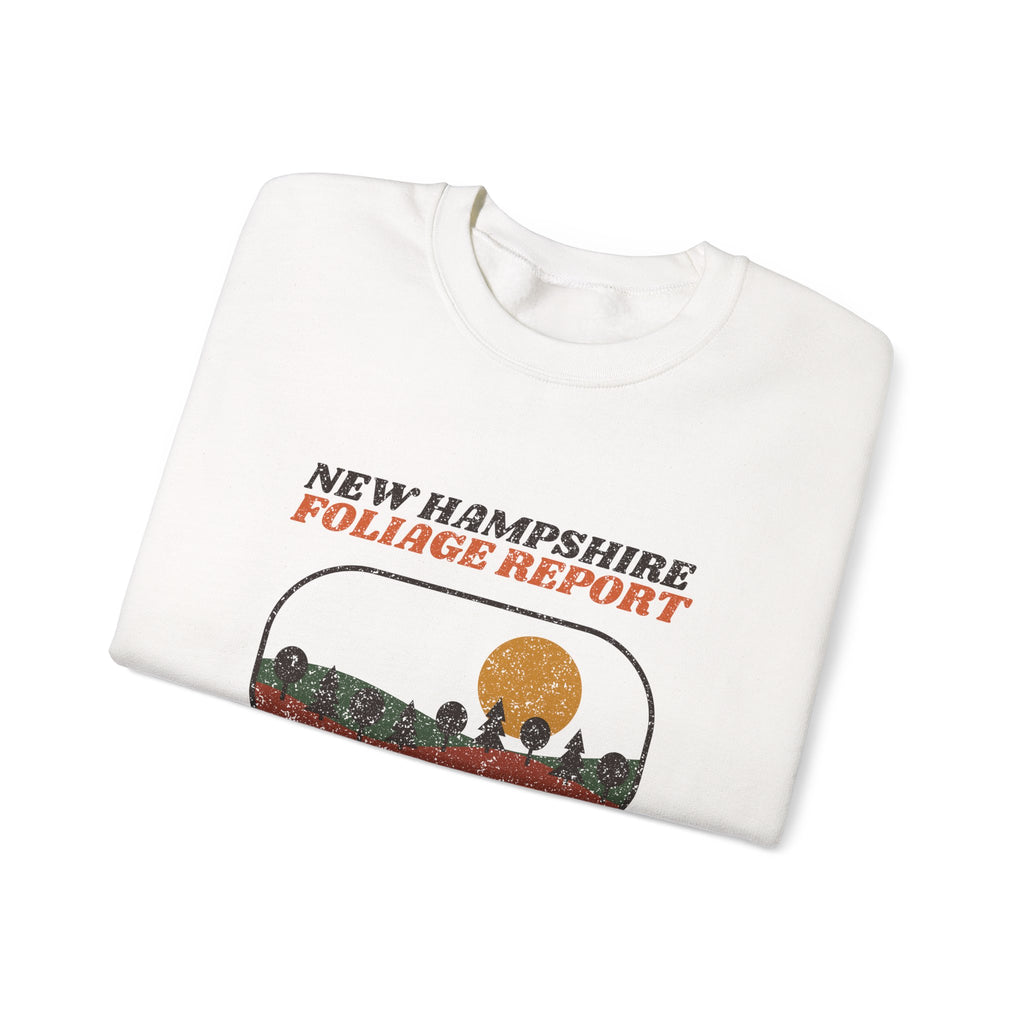 New Hampshire Foliage Report Retro Landscape Crewneck Sweatshirt