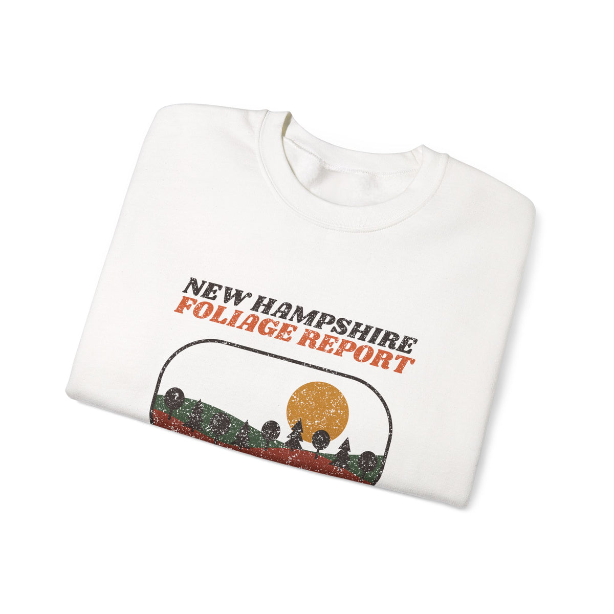 New Hampshire Foliage Report Retro Landscape Crewneck Sweatshirt