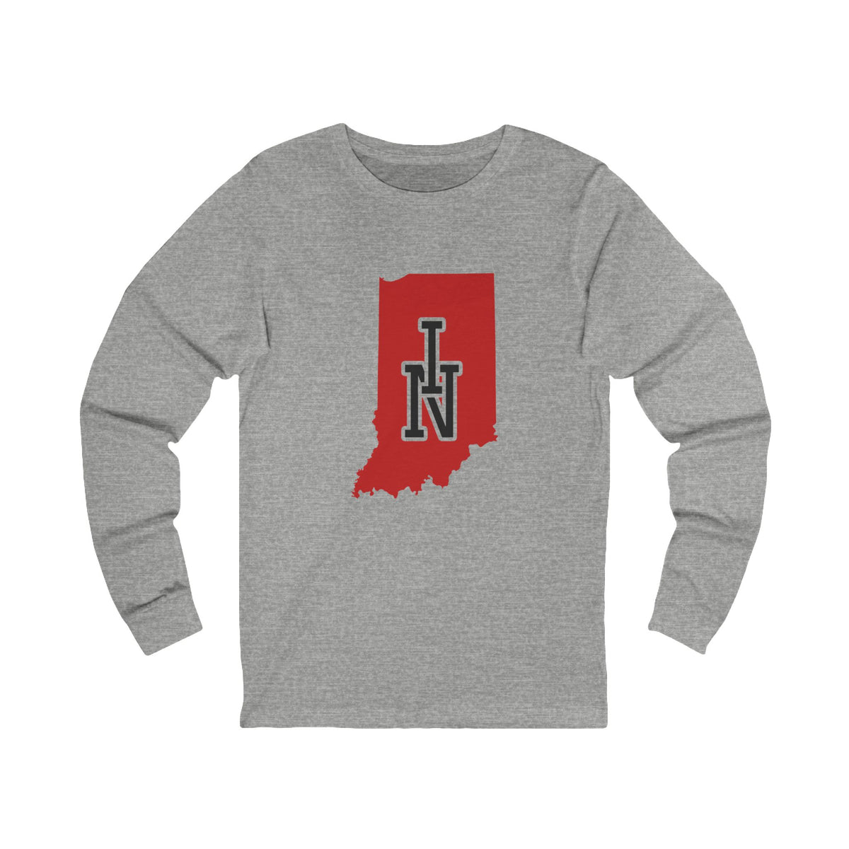 Indiana Varsity Monogram Map Long Sleeve Tee