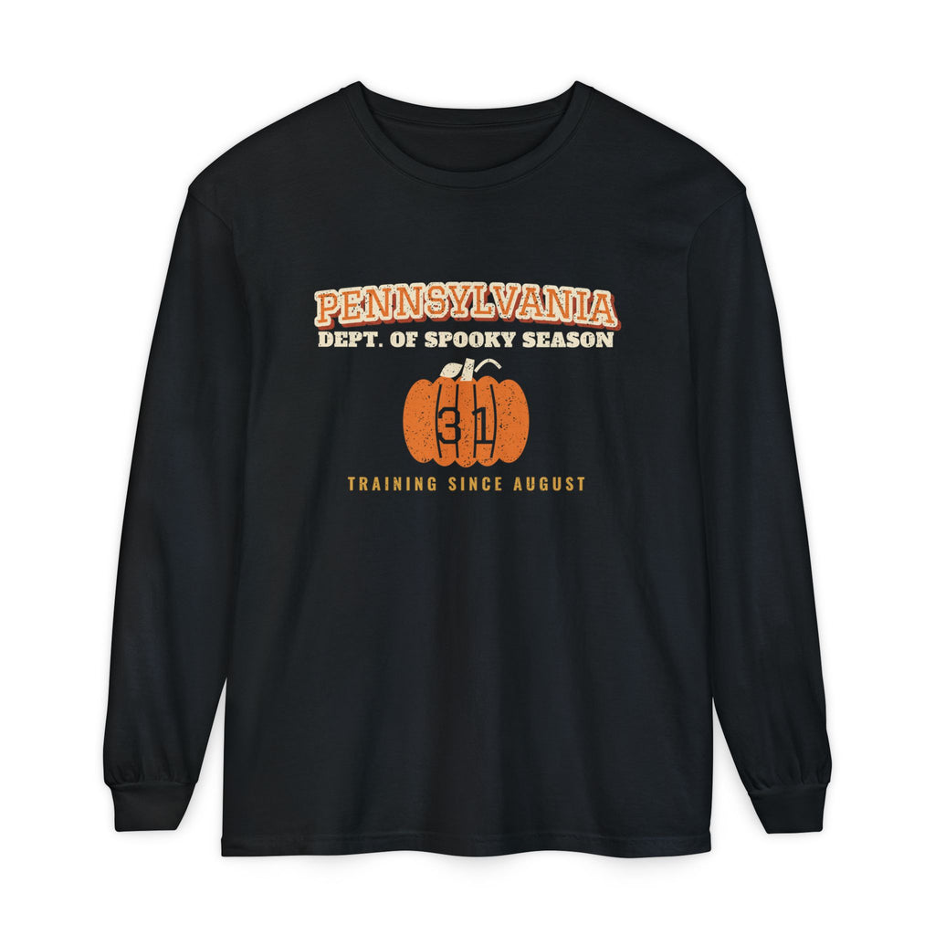 Pennsylvania Dept. of Spooky Season Varsity Long Sleeve Tee