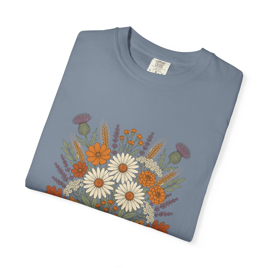 Fall Wildflower Bouquet Daisies and Thistles T-Shirt