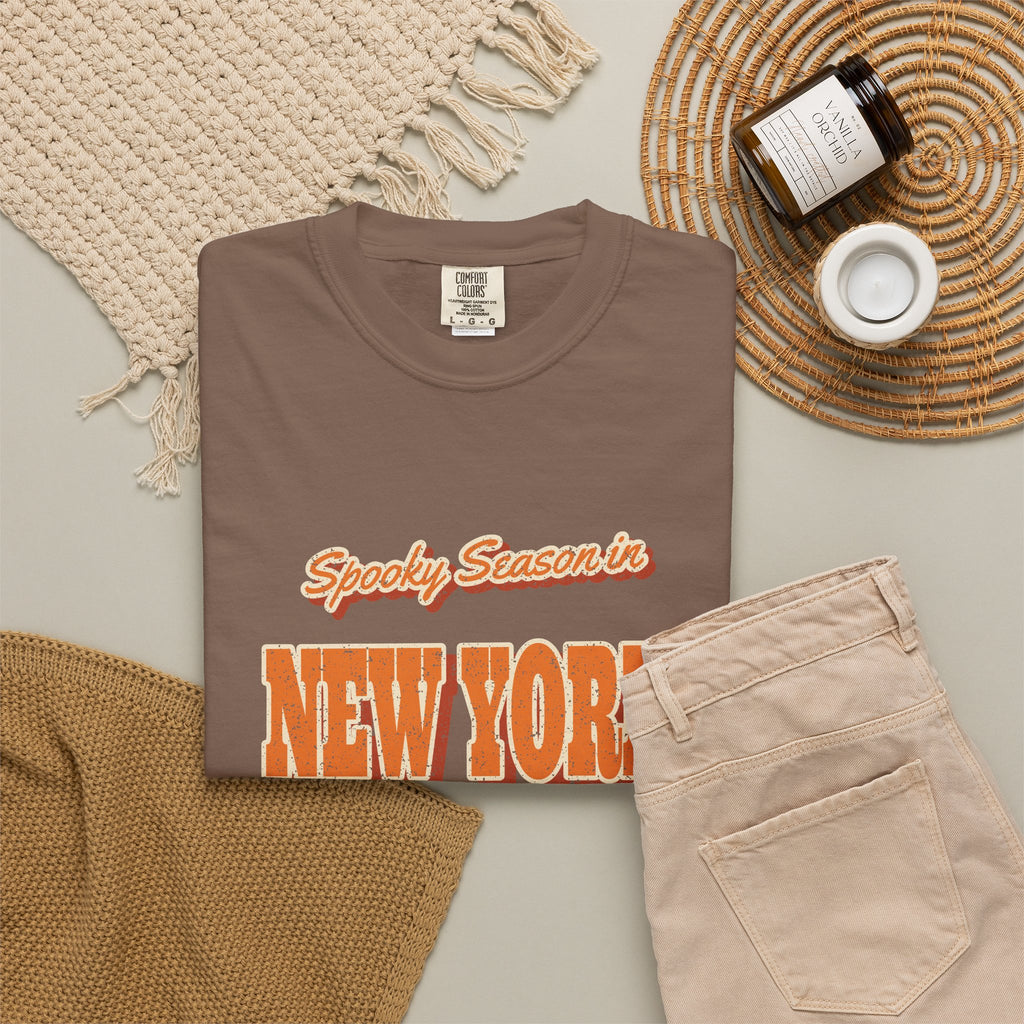 Spooky Season in New York Vintage Postcard T-Shirt
