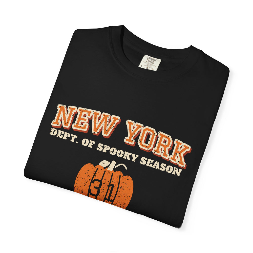 New York Dept. of Spooky Season Varsity T-Shirt