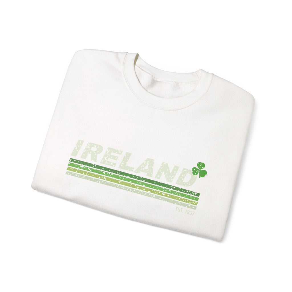 Ireland Est 1937 Retro Stripes Crewneck Sweatshirt