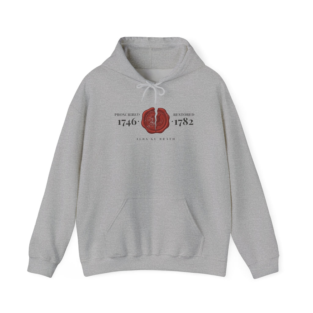 Proscribed 1746 Restored 1782 Alba Gu Bràth Thistle Seal Hoodie