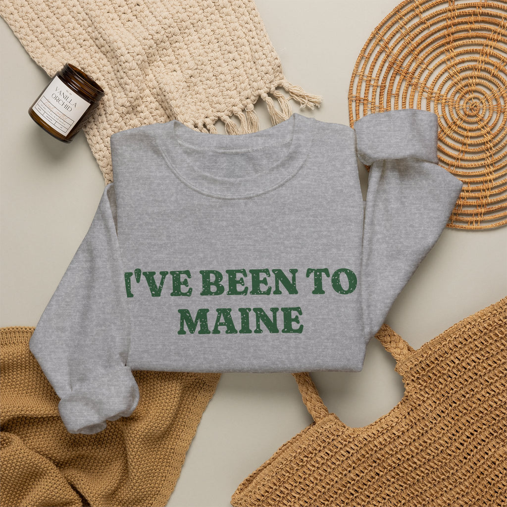I've Been to Maine Vintage Travel Souvenir Crewneck Sweatshirt