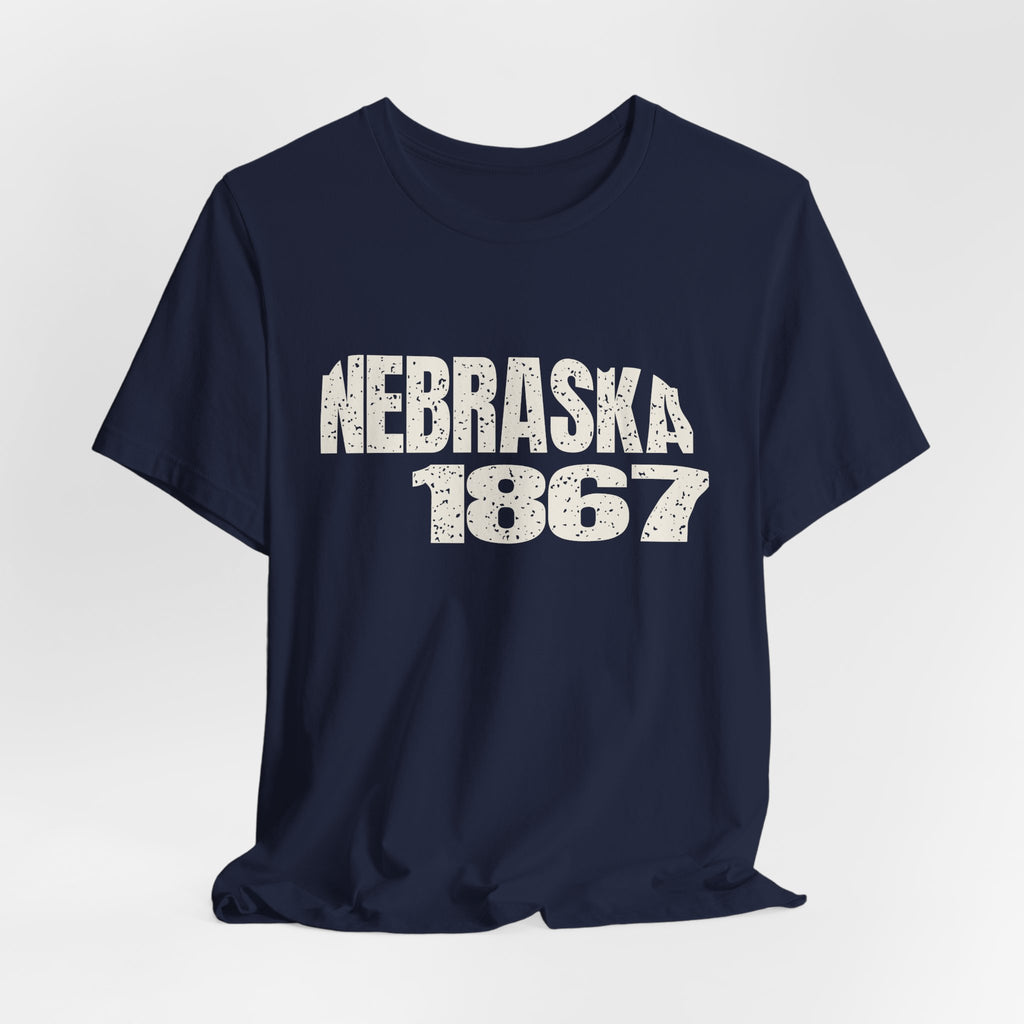 Nebraska Vintage Letters Map T-Shirt