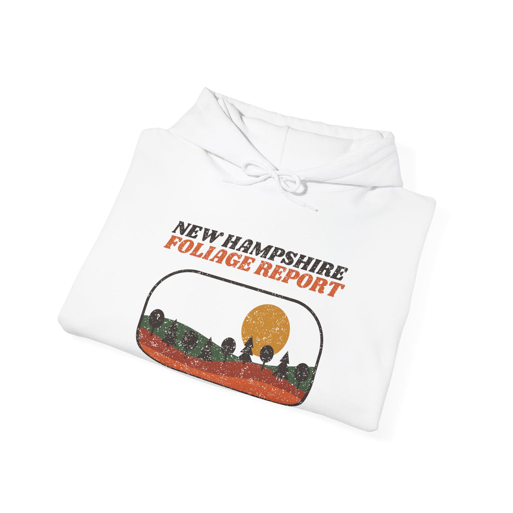 New Hampshire Foliage Report Retro Landscape Hoodie