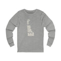 Delaware Vintage Letters Map Long Sleeve Tee