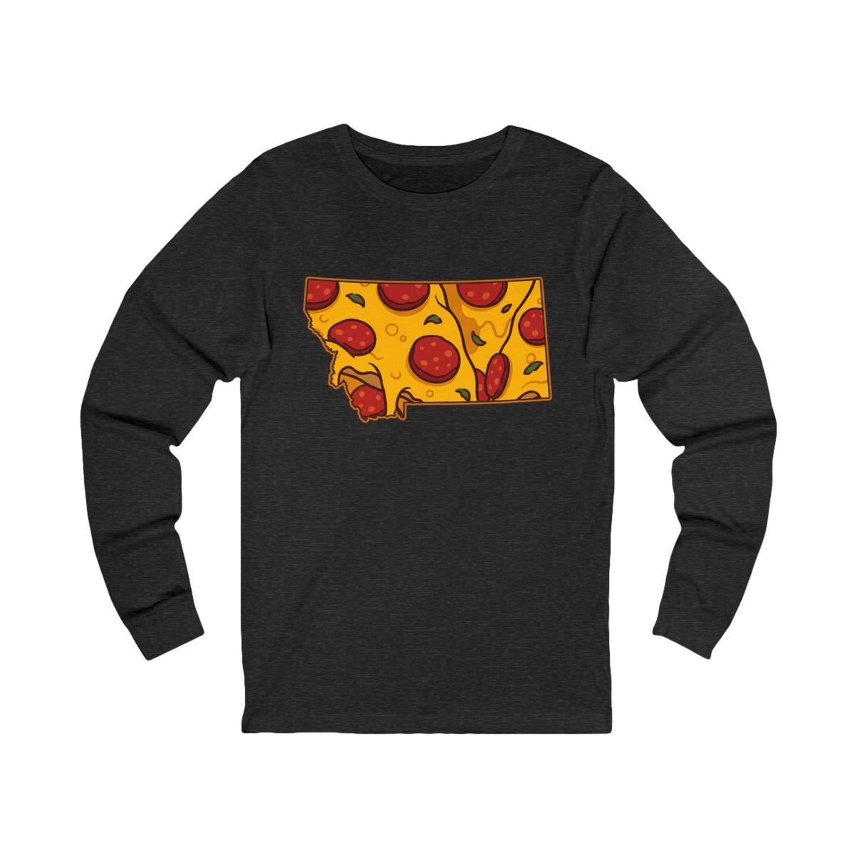 Montana Pizza Map Long Sleeve Tee