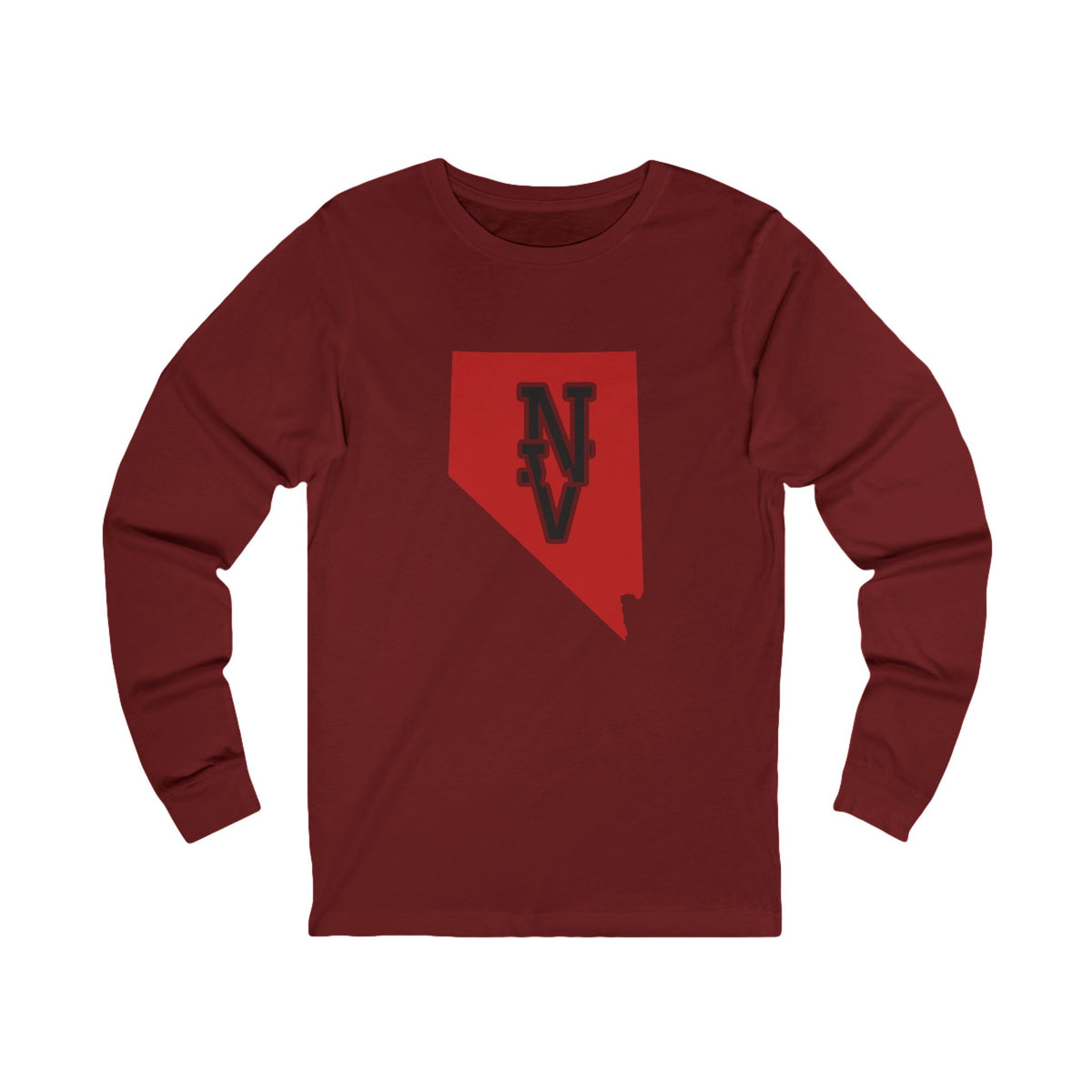 Nevada Varsity Monogram Map Long Sleeve Tee