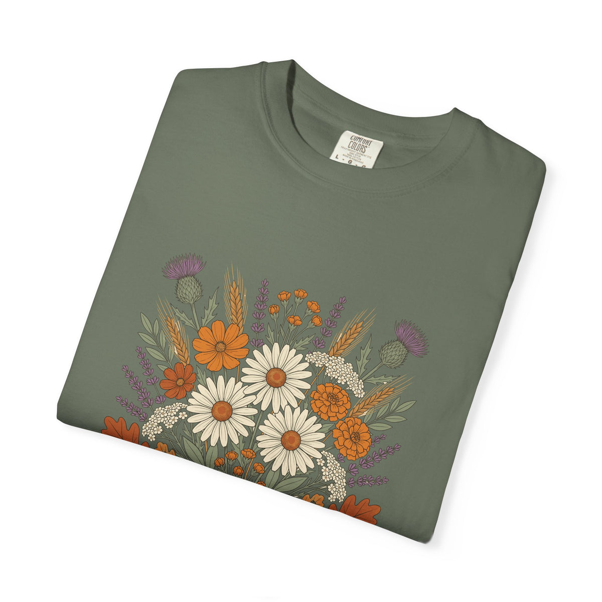 Fall Wildflower Bouquet Daisies and Thistles T-Shirt