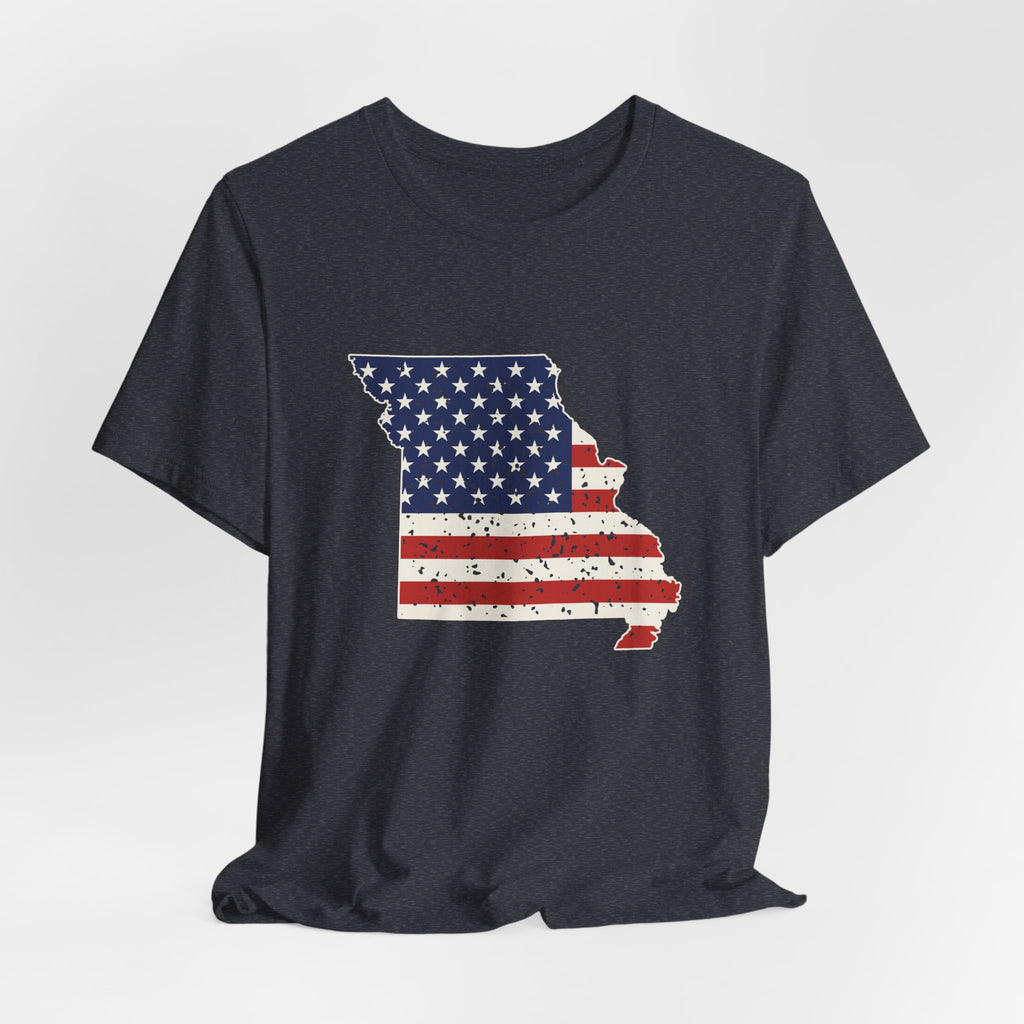 Missouri American Flag Map T-Shirt