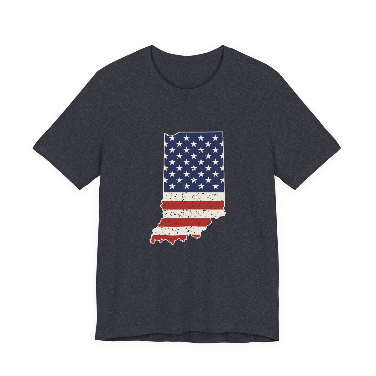Indiana American Flag Map T-Shirt