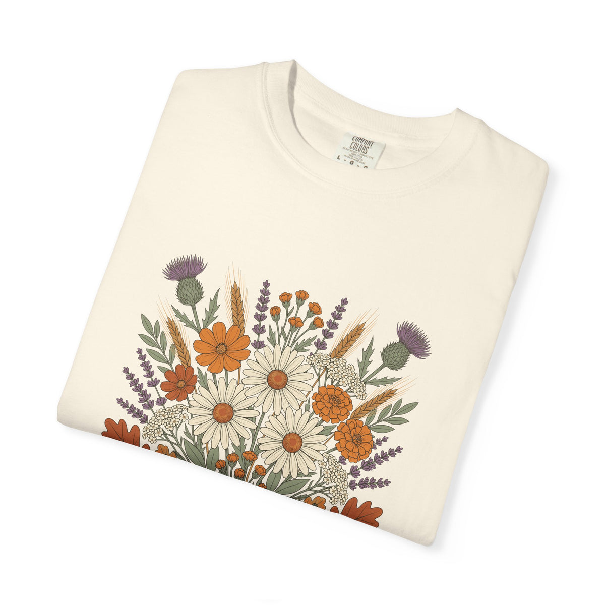 Fall Wildflower Bouquet Daisies and Thistles T-Shirt