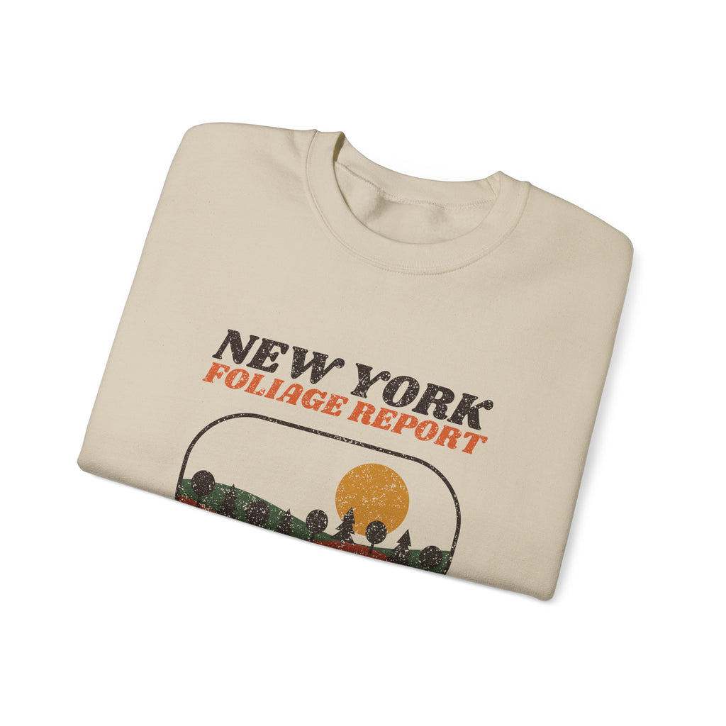 New York Foliage Report Retro Landscape Crewneck Sweatshirt