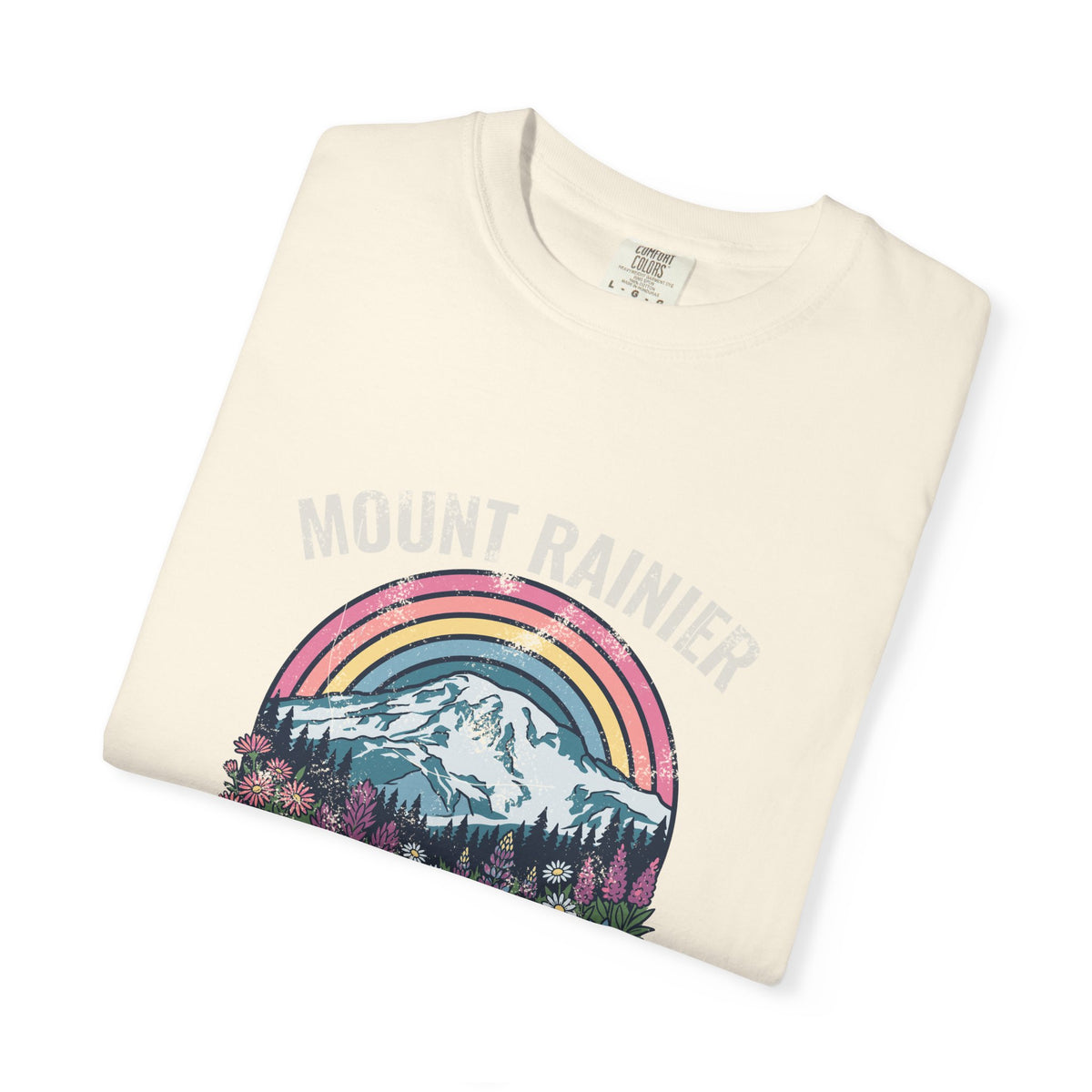 Mount Rainier National Park Wildflower Sunset T-Shirt