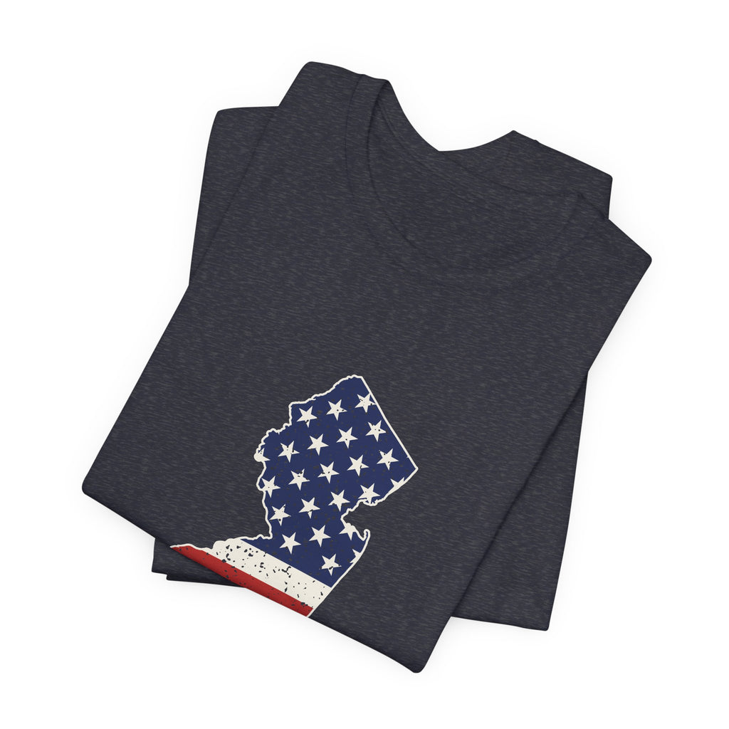 New Jersey American Flag Map T-Shirt