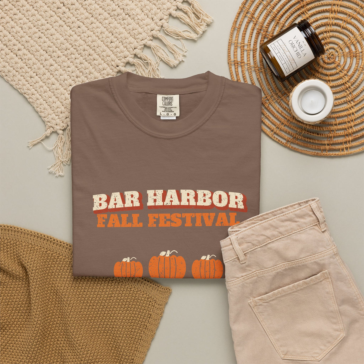 Bar Harbor Maine Fall Festival Hay Wagon T-Shirt