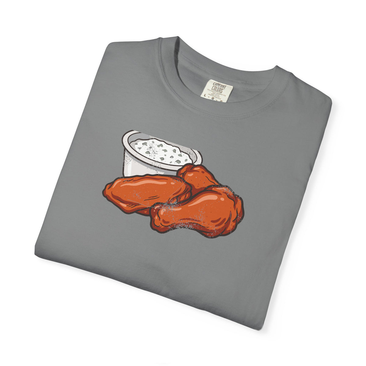 Buffalo Wings Blue Cheese Retro Food Illustration T-Shirt
