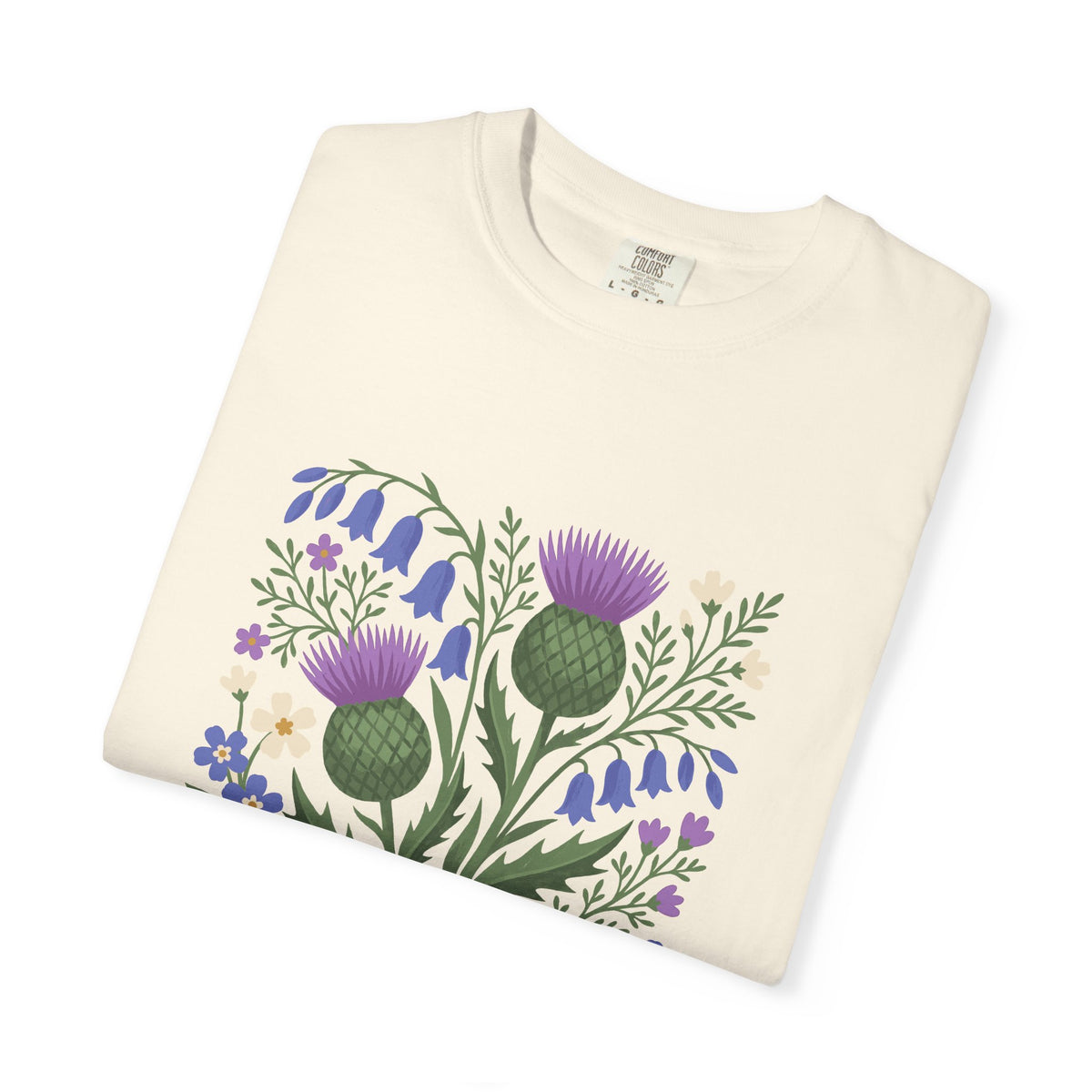 Scottish Thistle Floral Folk Art Bluebells T-Shirt