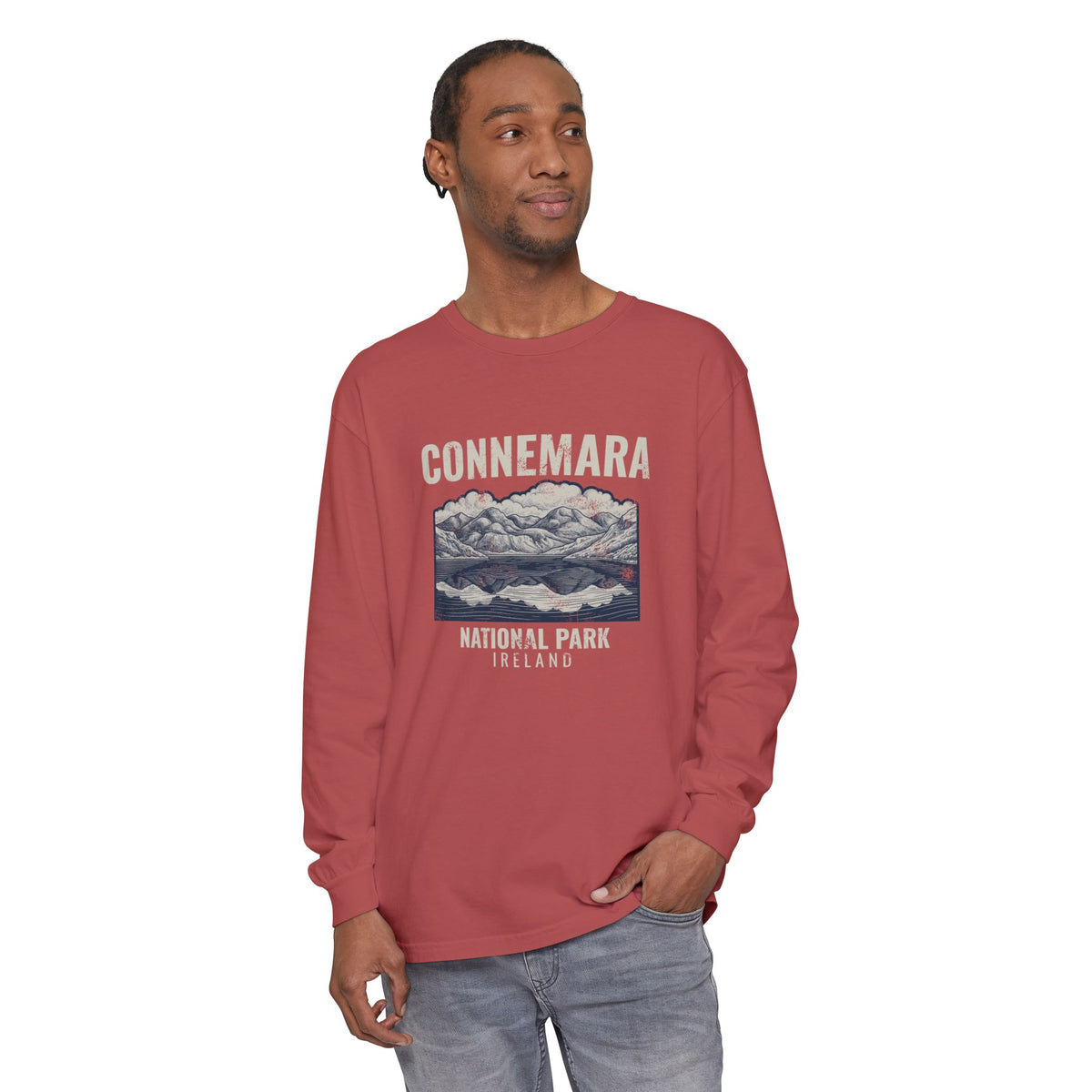 Connemara National Park Ireland Mountain Lake Long Sleeve Tee