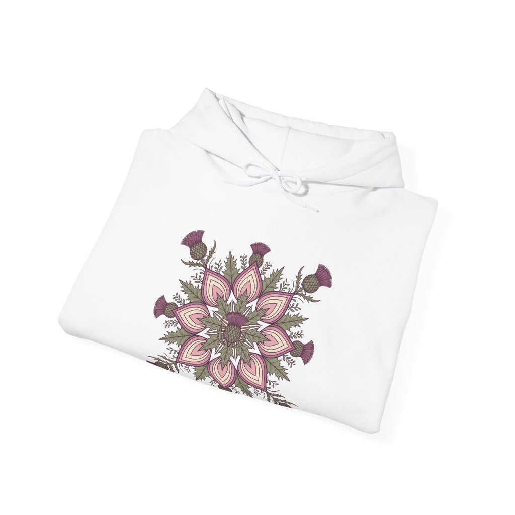 Scottish Thistle Mandala Botanical Hoodie