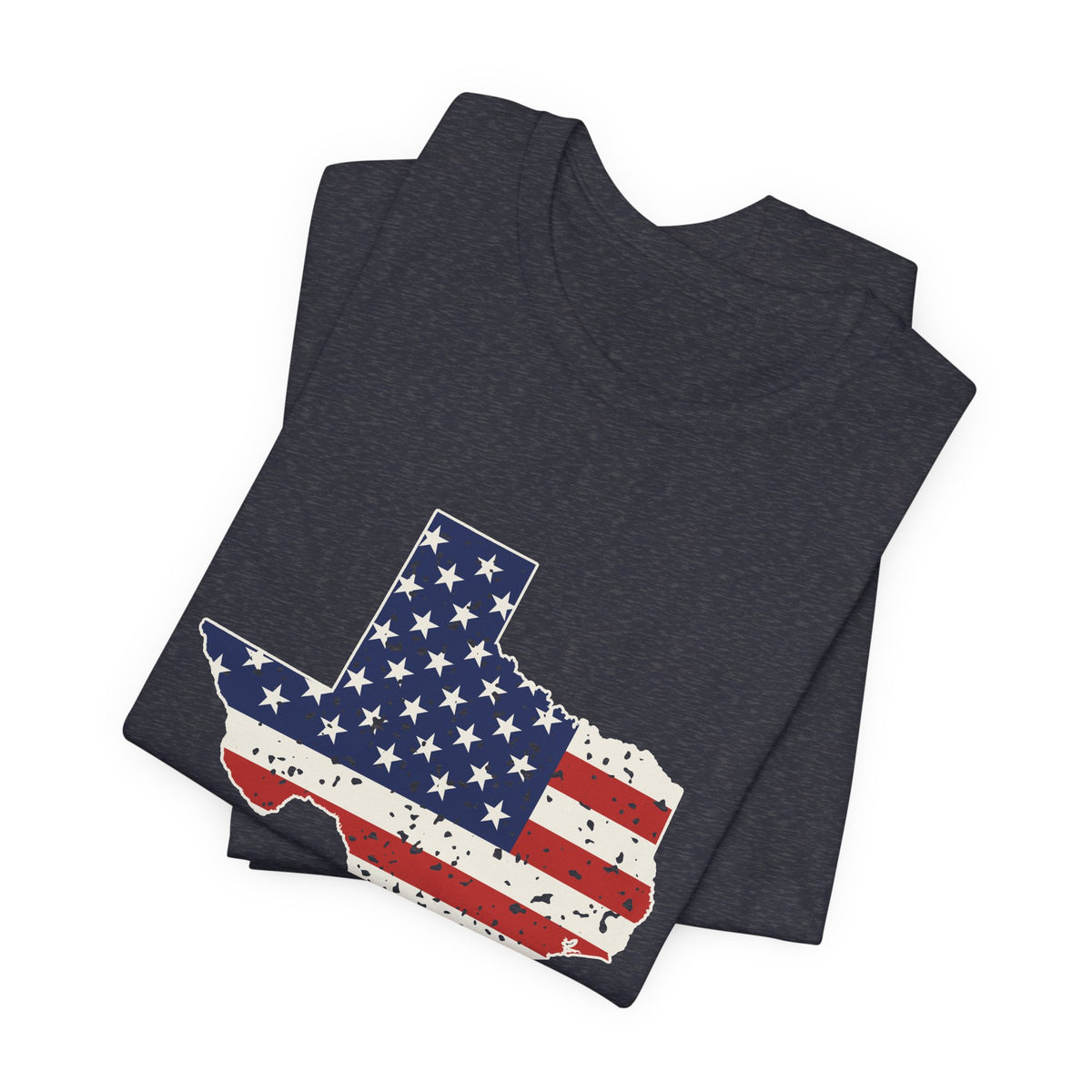 Texas American Flag Map T-Shirt